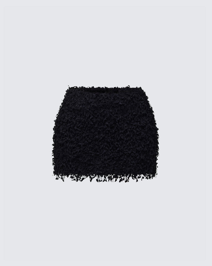 Morgan Black Knit Mini Skirt product front