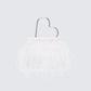 Moxie White Feather Occasion bag with Heart Handle