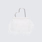 Moxie White Feather Occasion bag with Heart Handle