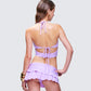 Munisah Purple Tiered Tankini Top