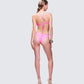 Murina Pink Flower Cutout Swimsuit