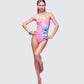 Murina Pink Flower Cutout Swimsuit