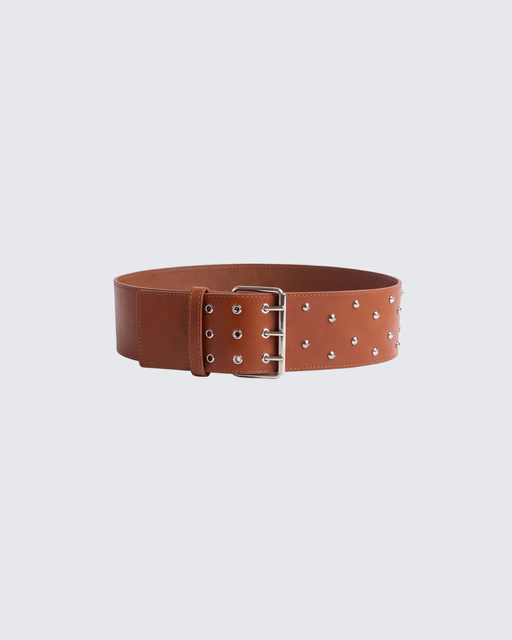 Myka Brown Studded Belt