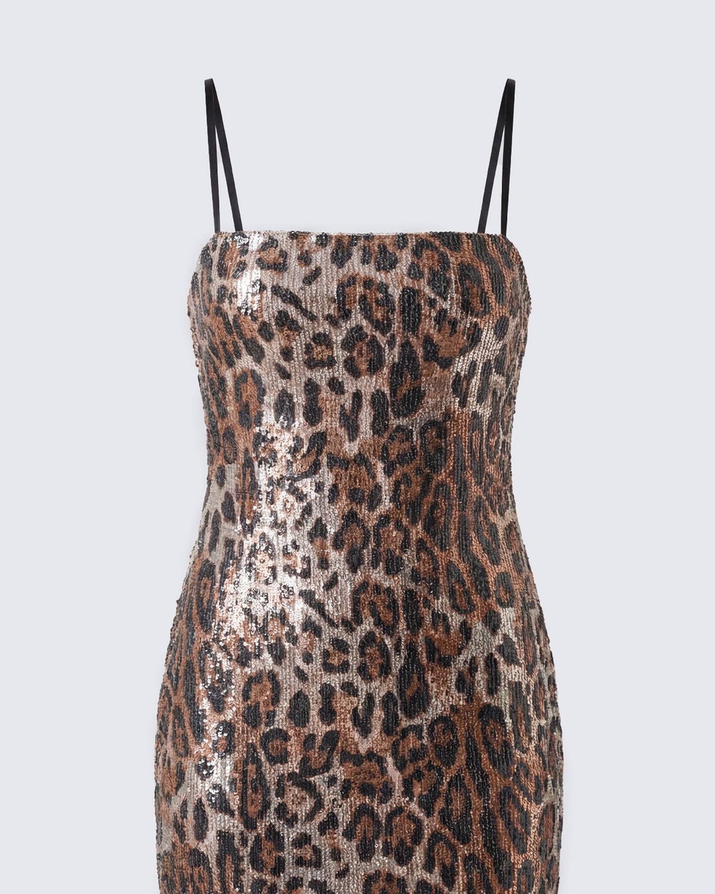Mila Sequin Leopard Print Mini Dress