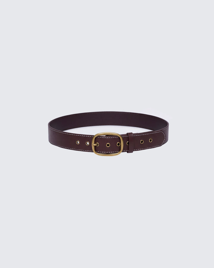 Nadi Brown Vegan Leather Belt