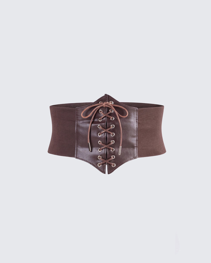 Naina Brown Corset Belt