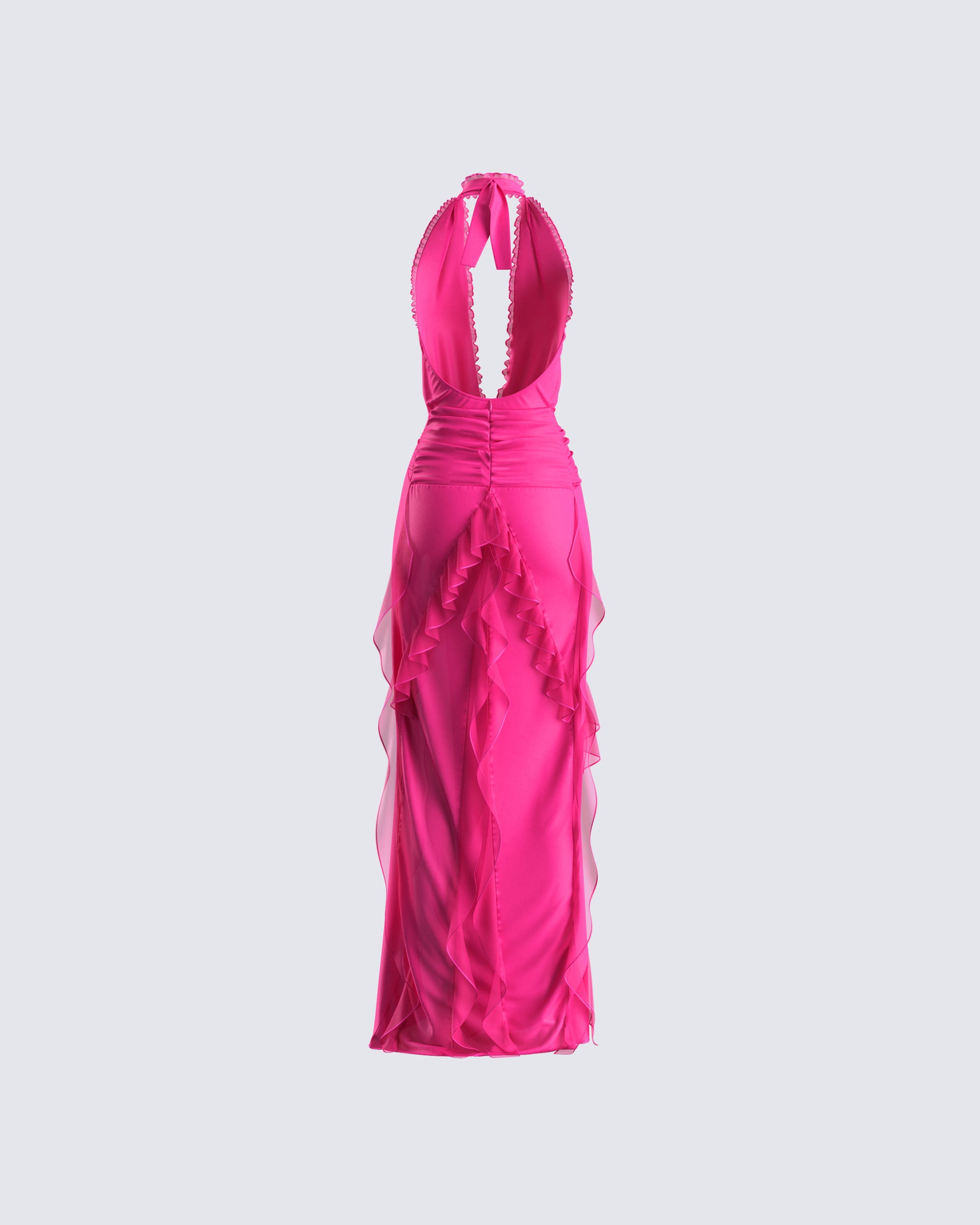 Hot Pink Ruffle Maxi Dress Hot Pink Ruffle Maxi Dress