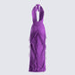 Nandi Purple Ruffle Maxi Dress