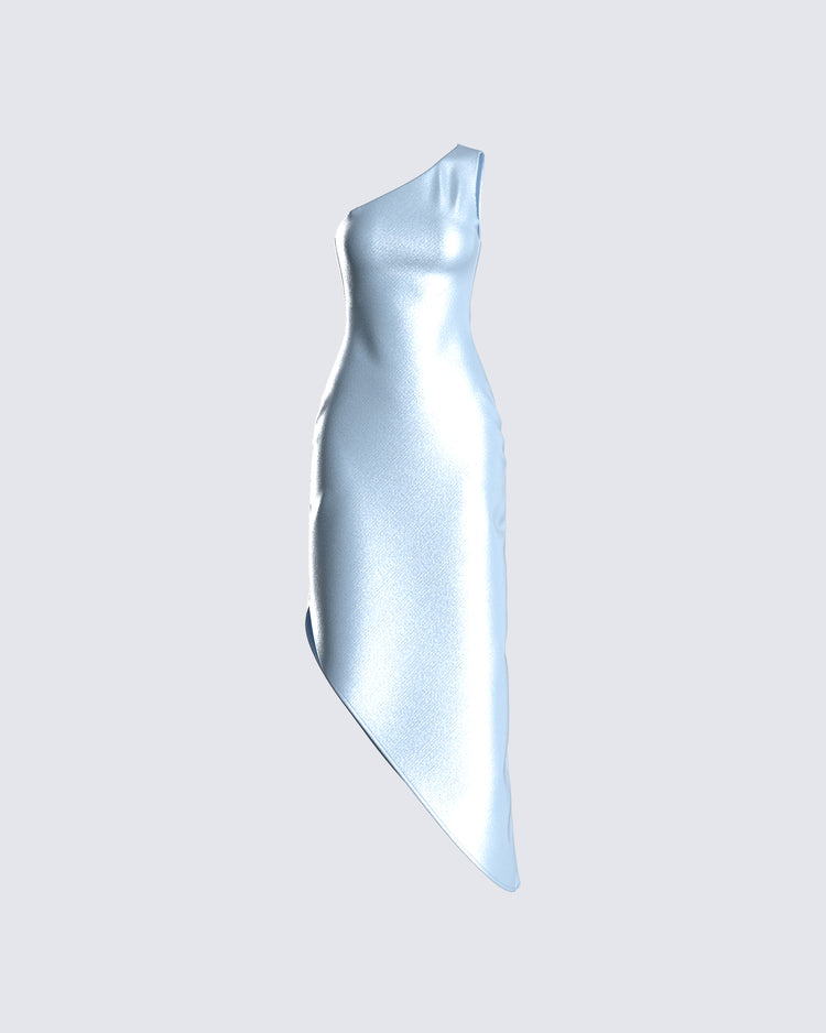 Nayeli Baby Blue Reflective Dress