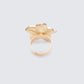 Nemyra White Sculpted Flower Adjustable Ring