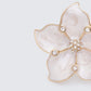 Nemyra White Sculpted Flower Adjustable Ring