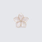Nemyra White Sculpted Flower Adjustable Ring