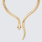 Nerelle Gold Snake Necklace - close up detail