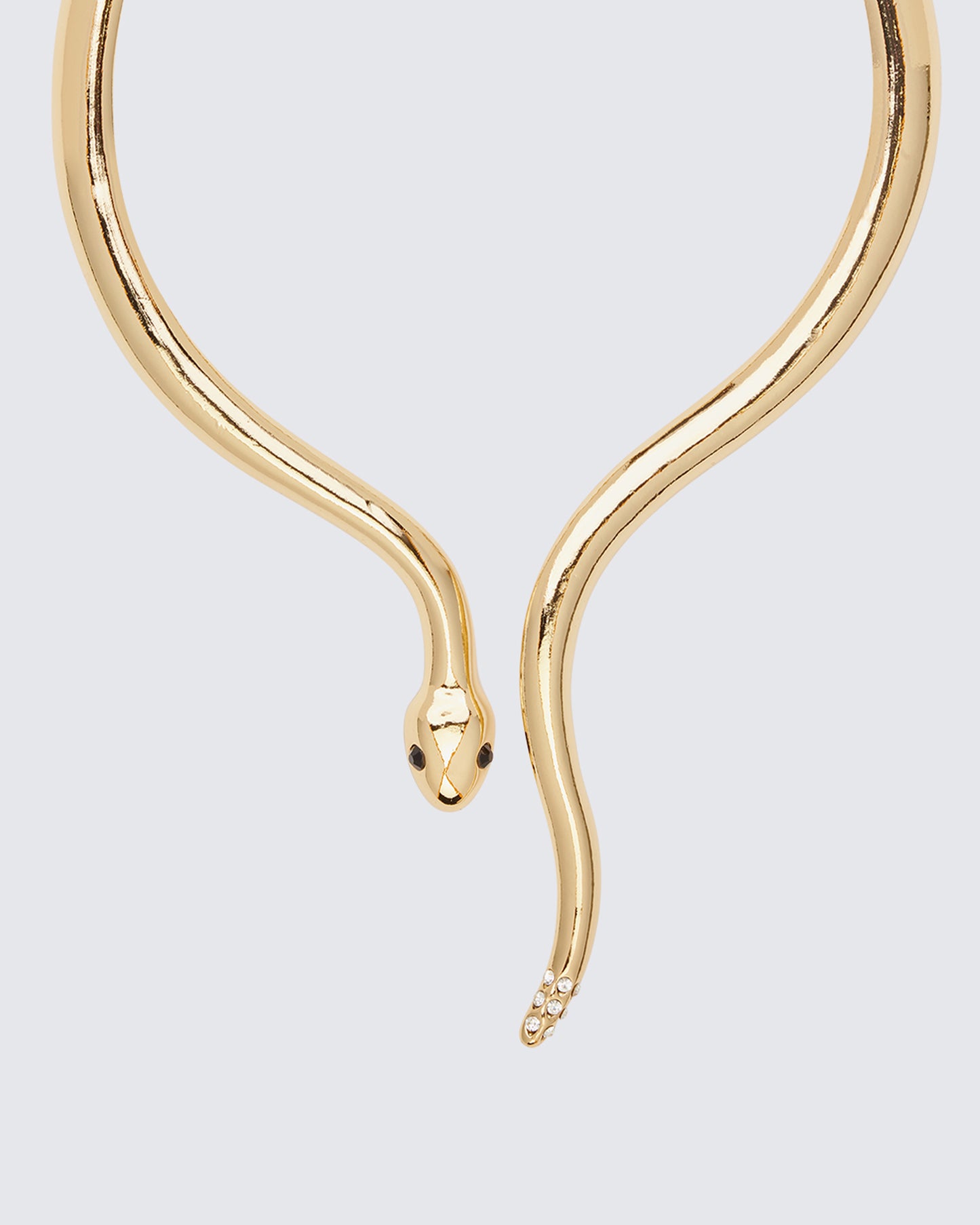 Nerelle Gold Snake Necklace - close up detail