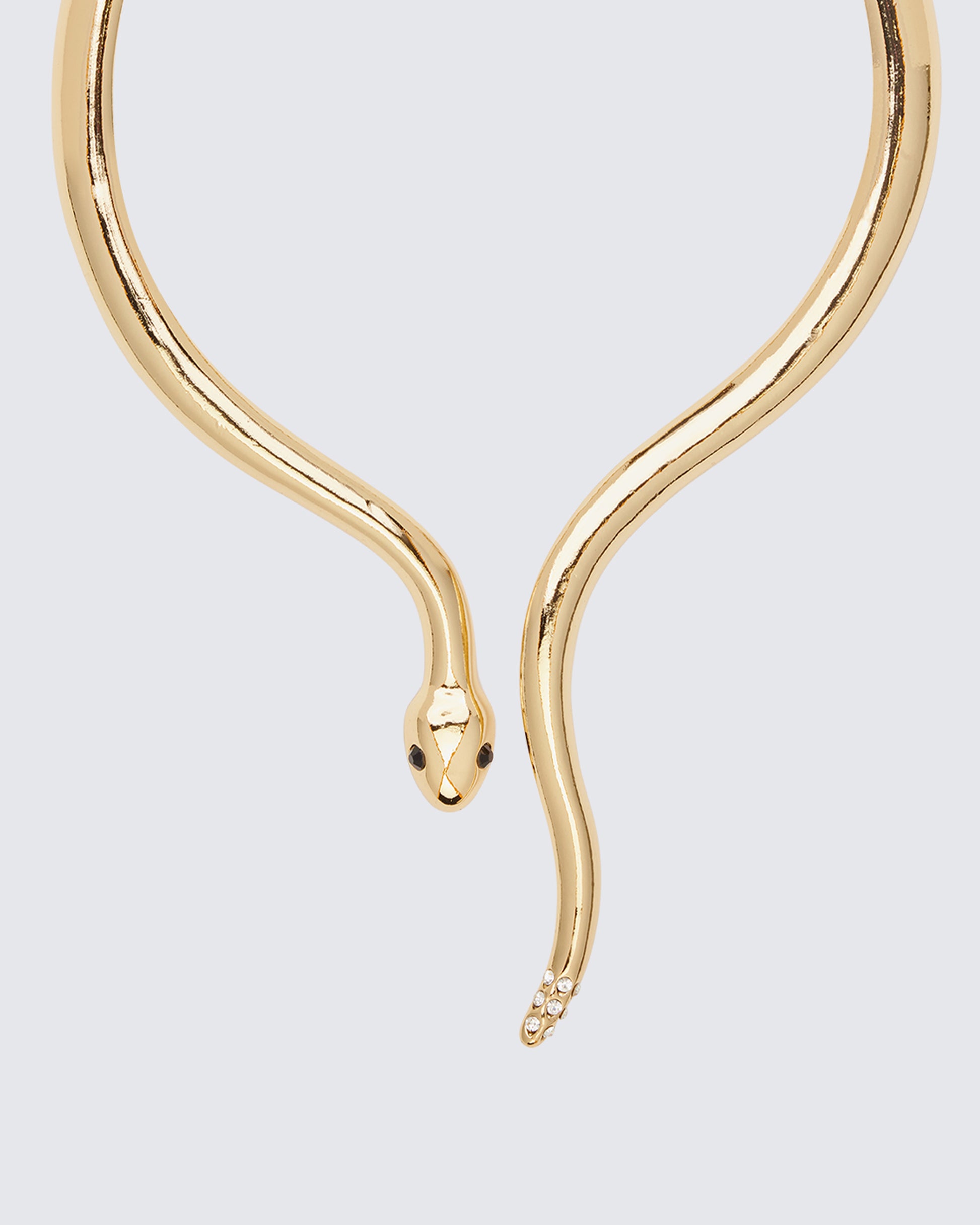 Nerelle Gold Snake Necklace - close up detail