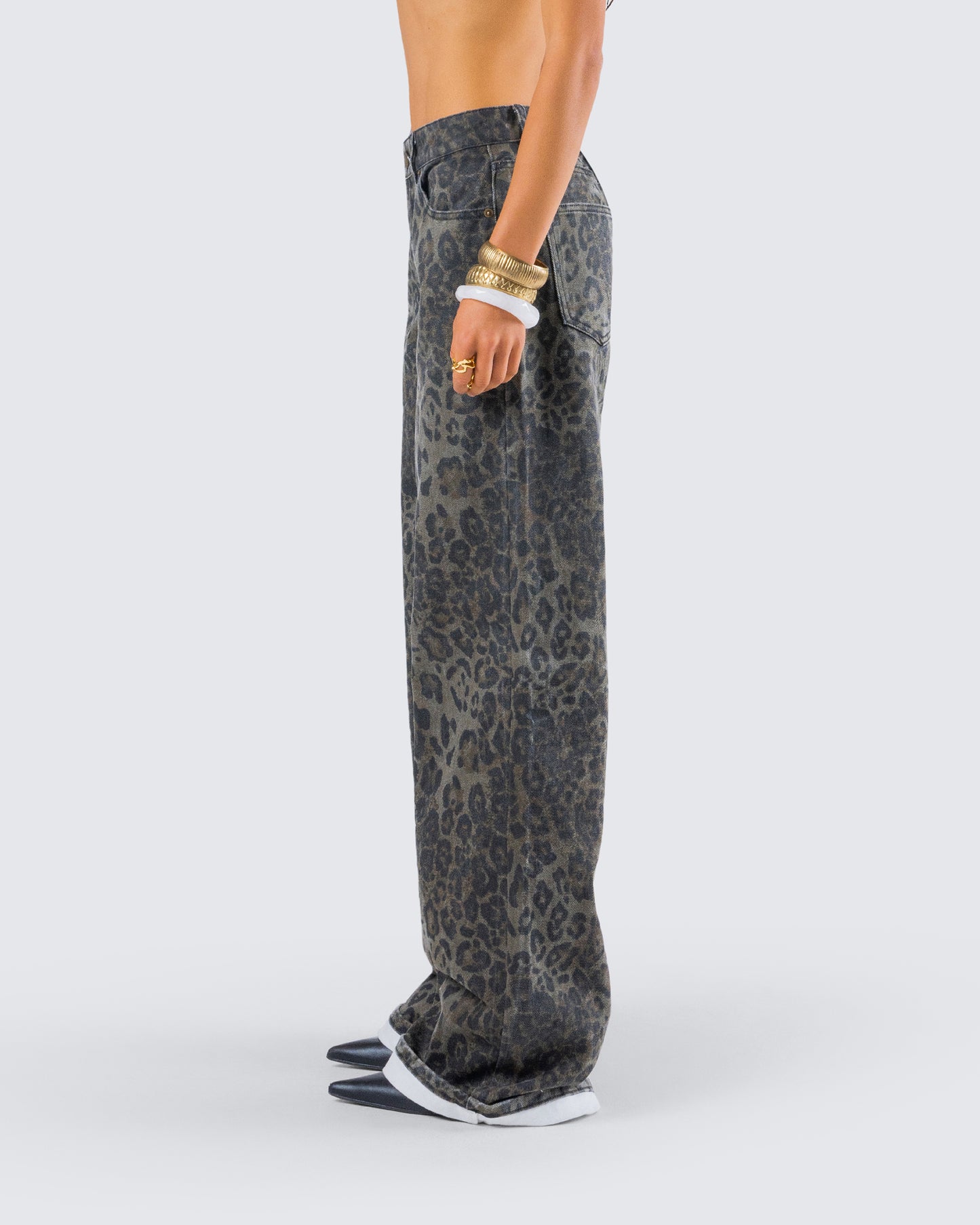 Nerida Leopard Mid Rise Pant