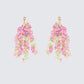 Neriel Pink Floral Chandelier Earrings