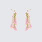 Neriel Pink Floral Chandelier Earrings