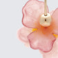 Neveah Pink Flower Hoop Earrings