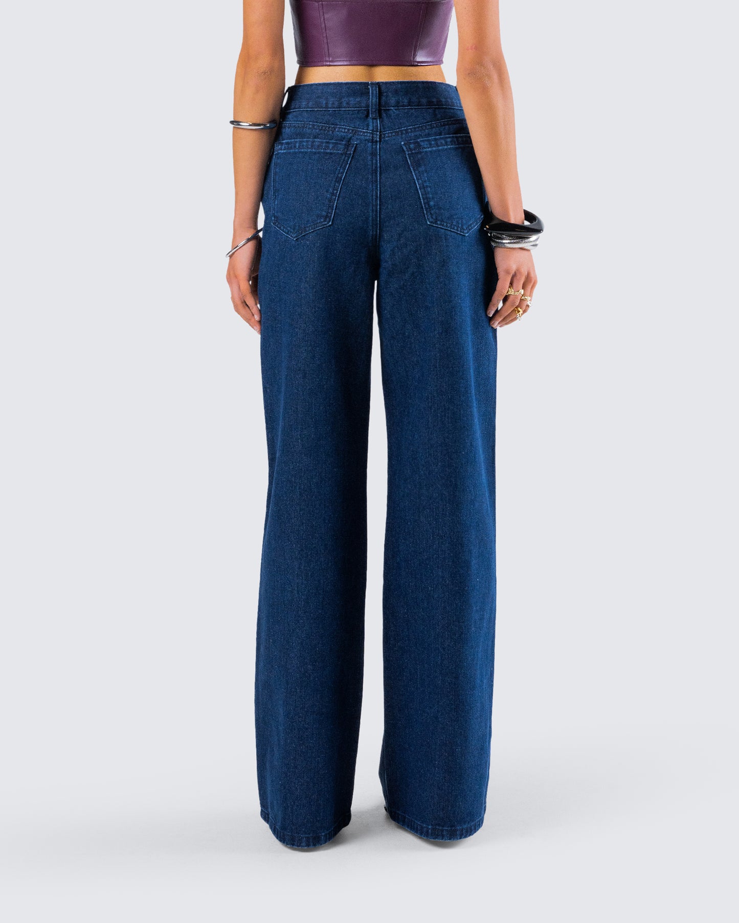 Nia High Waisted Dark Blue Jean