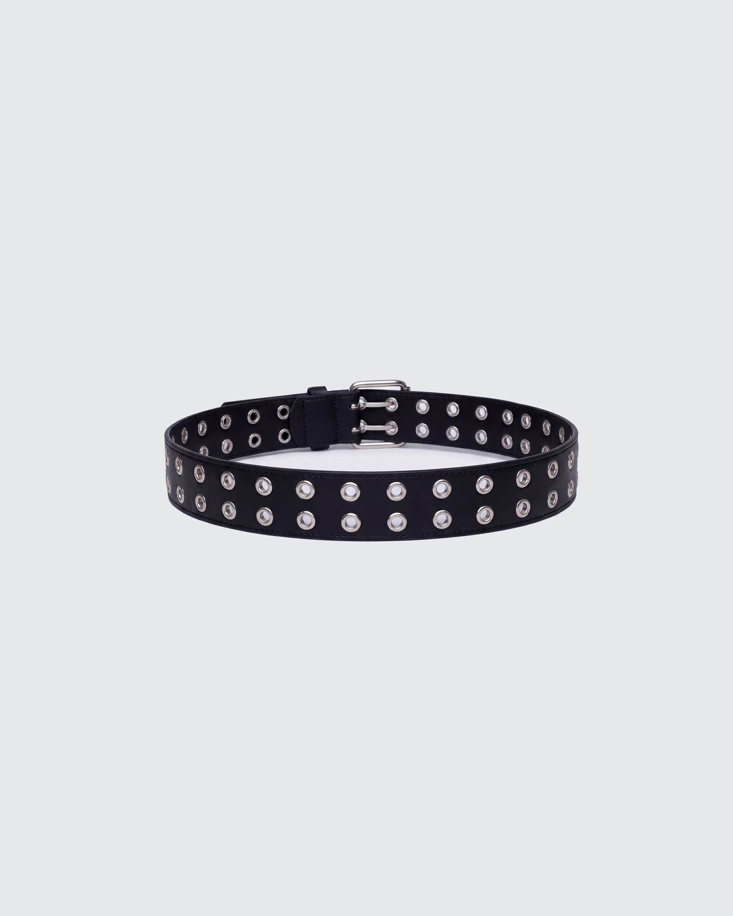 Nico Black Double Eyelet Belt