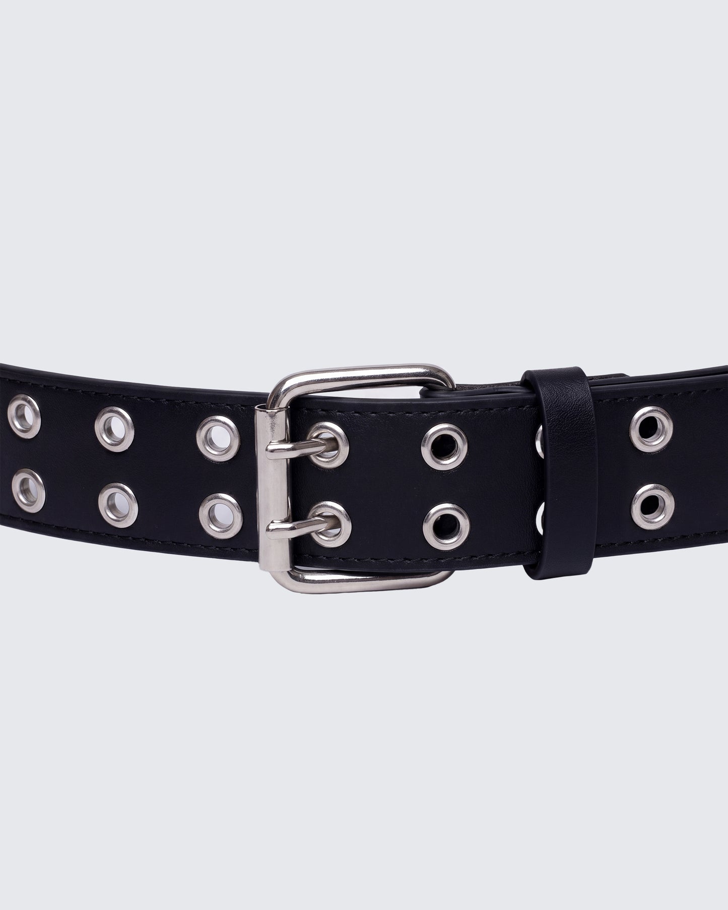 Nico Black Double Eyelet Belt