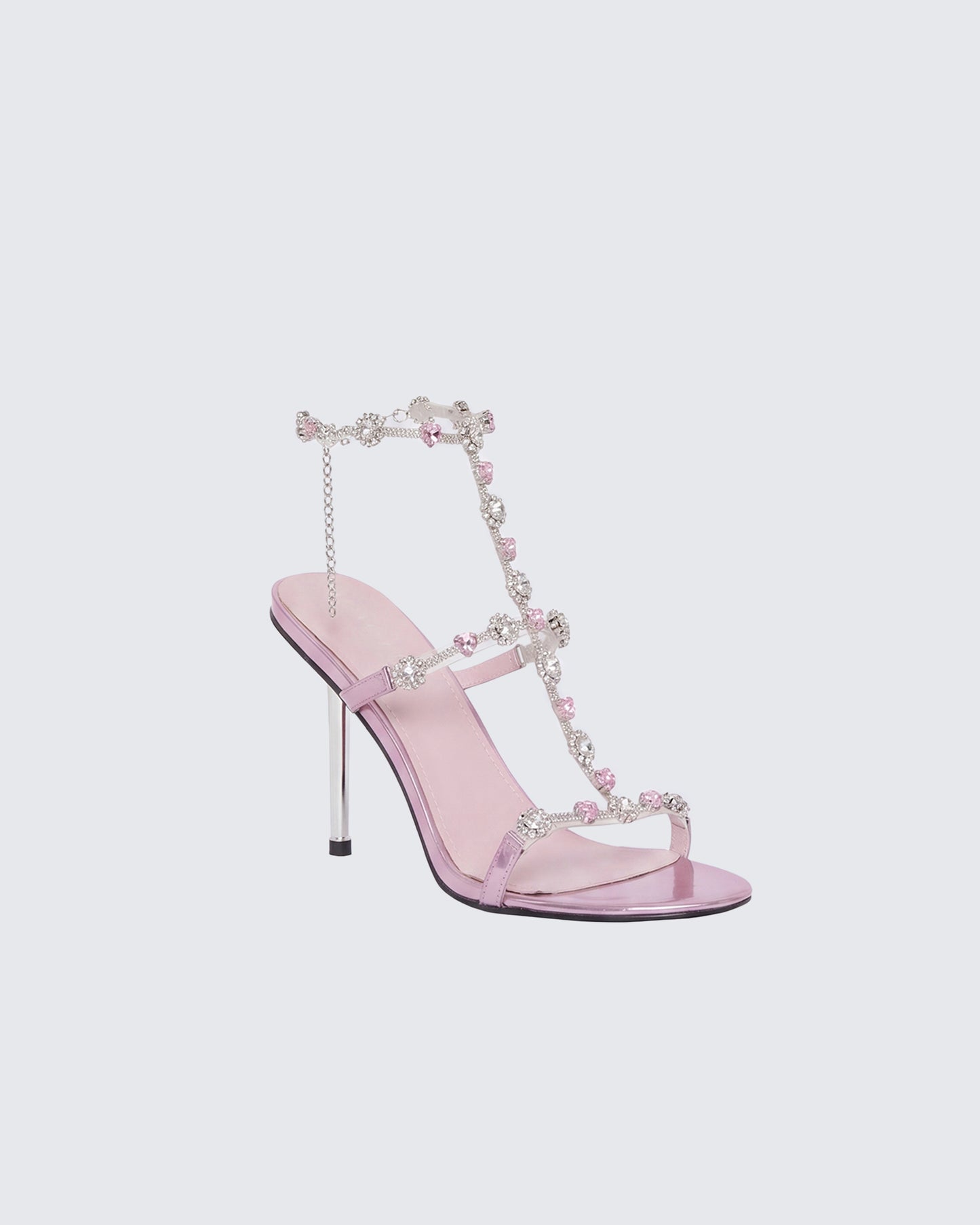 Nikki Pink Jewel Stiletto Heel