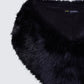 Nina Black Fur Trim Bodysuit