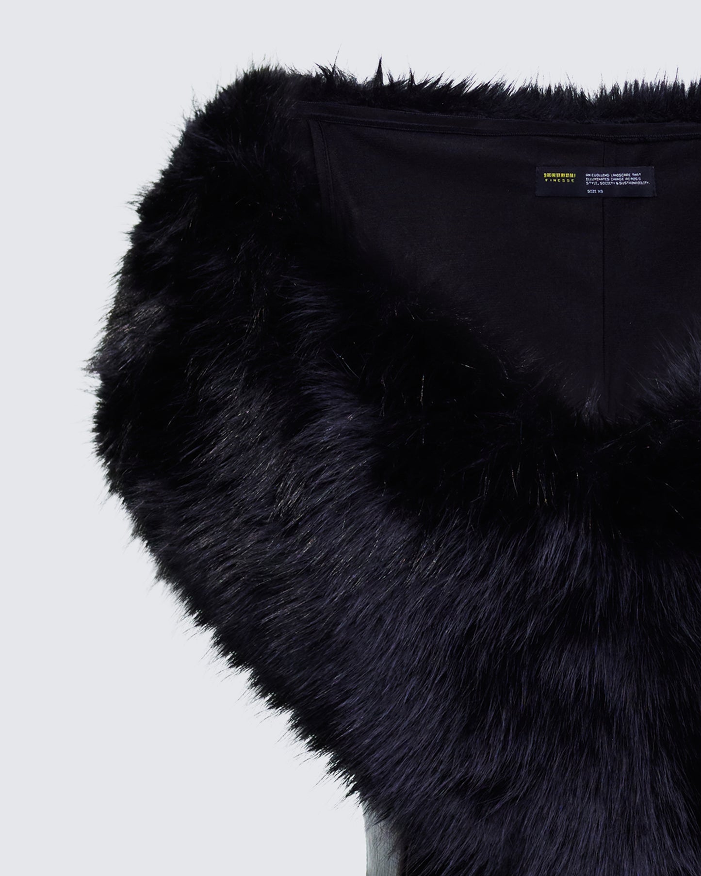 Nina Black Fur Trim Bodysuit