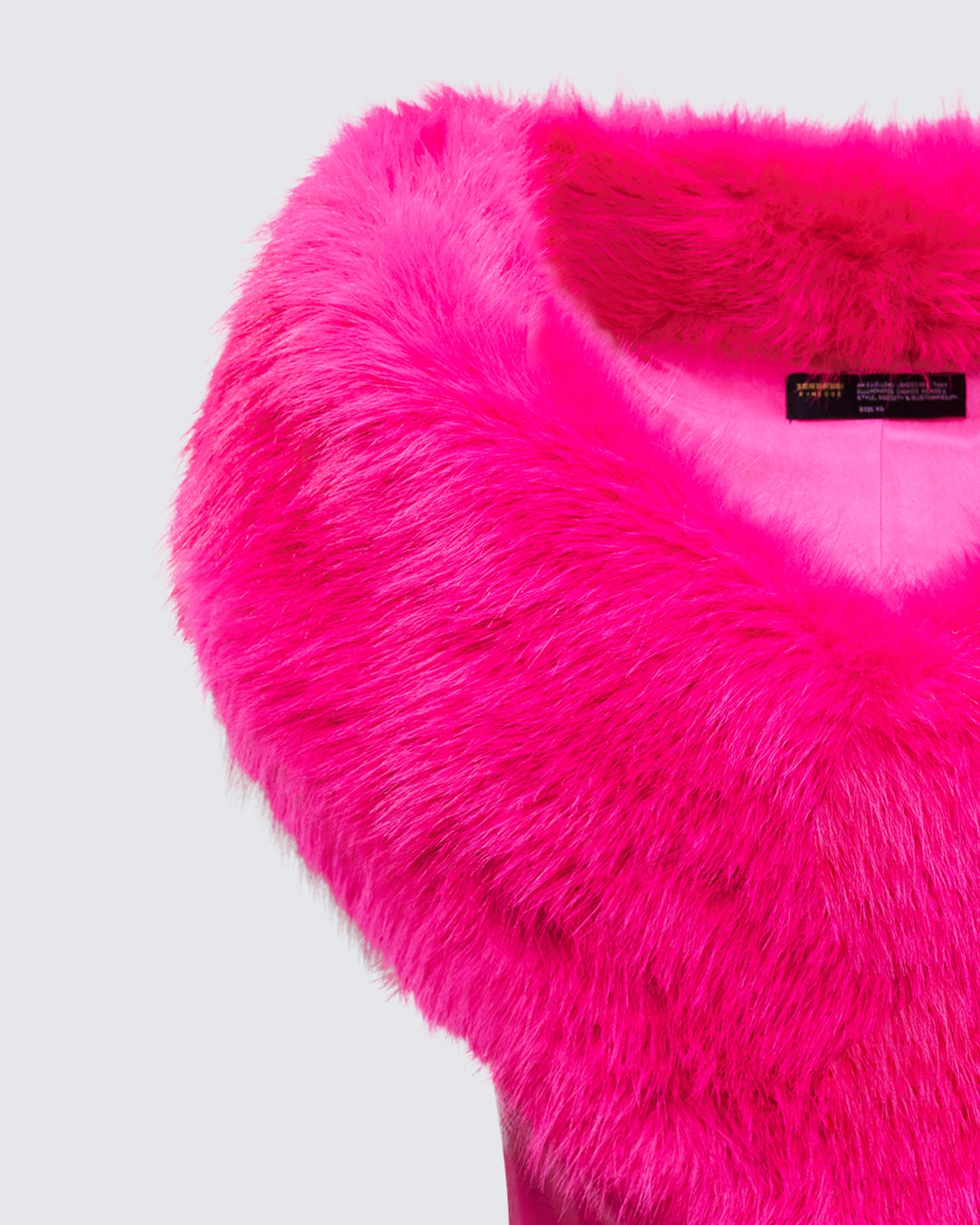 Nina Pink Fur Trim Bodysuit