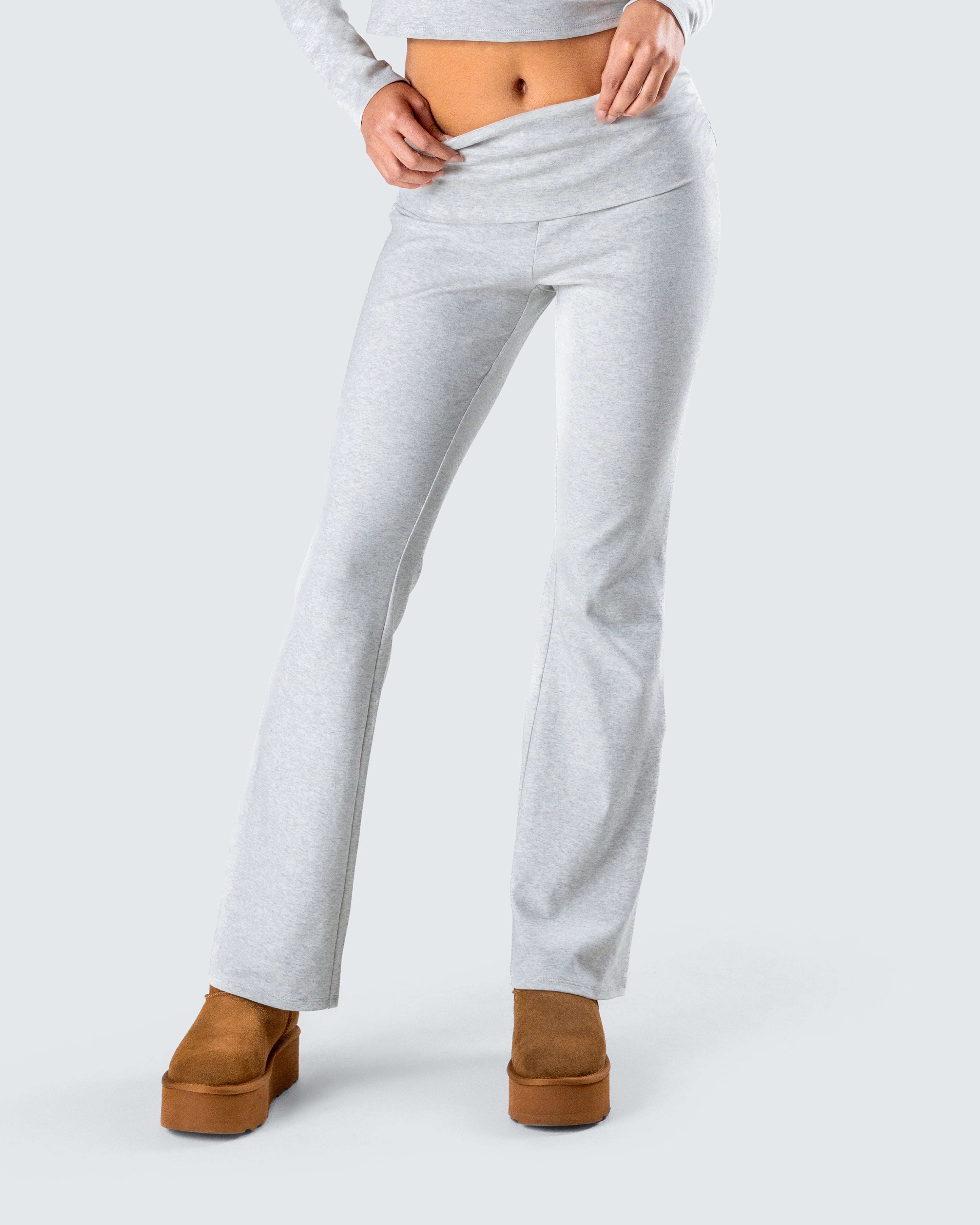 Noam Heather Grey Foldover Legging