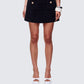 Women's black mini skirt front view – FINESSE