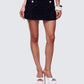Women's black mini skirt styled on model – FINESSE