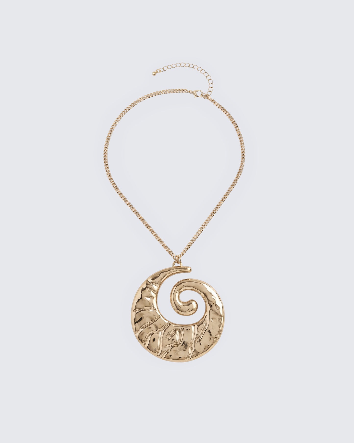 Noura Gold Organic Swirl Pendant Necklace product front