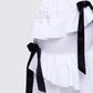 Noura White Poplin Tiered Maxi Skirt