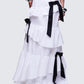 Noura White Poplin Tiered Maxi Skirt