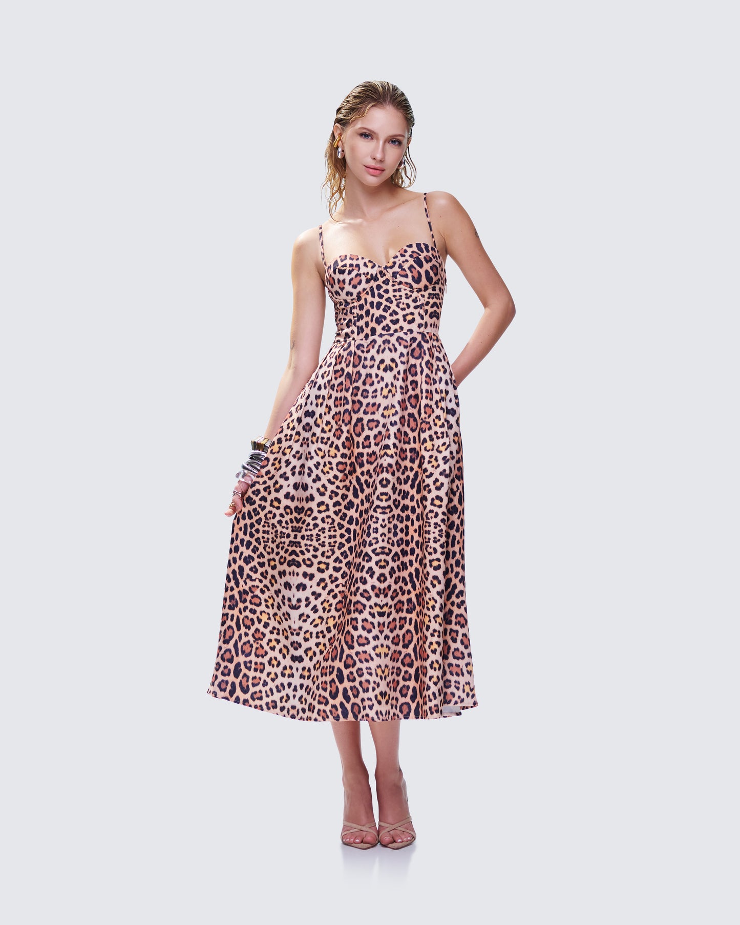 Novella Leopard Print Midi Dress