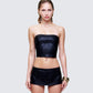 Women's black corset top front view – FINESSE