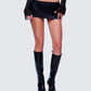 Novia Black Vegan Leather Mini Skirt
