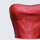 Women's red corset top alternate angle – FINESSE