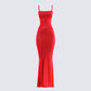 Numa Red Rhinestone Gown