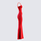 Numa Red Rhinestone Gown