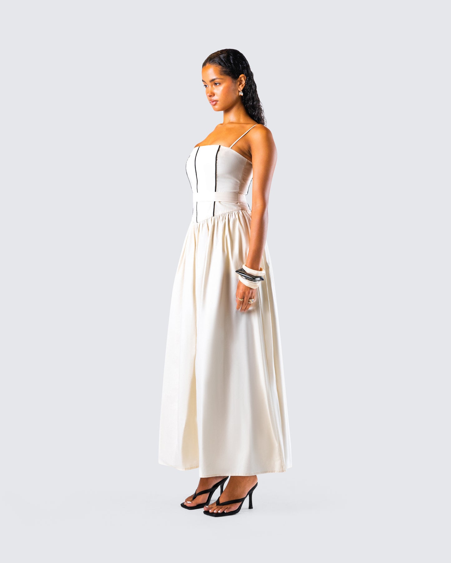 Nya Ivory Cotton Maxi Dress