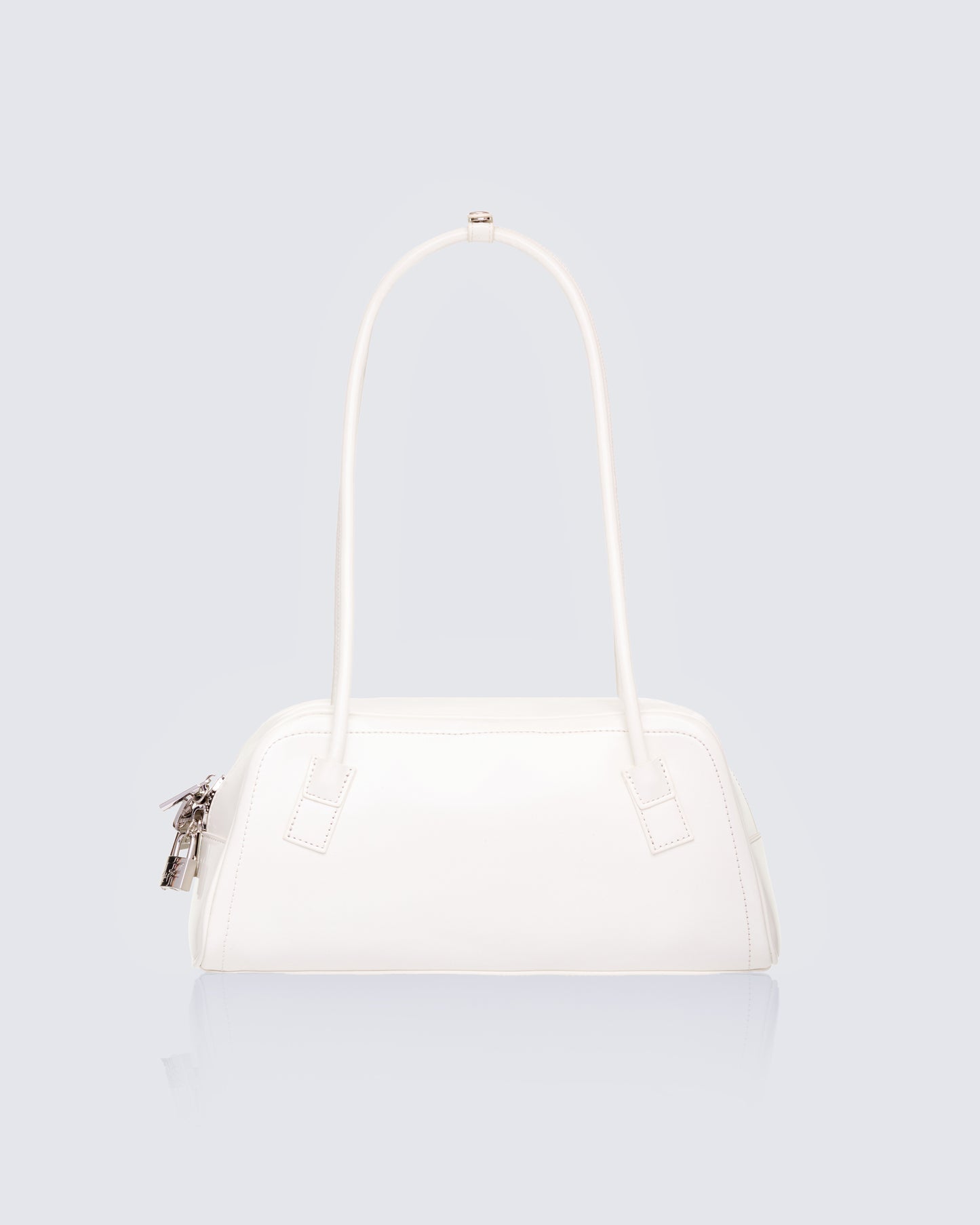 White shoulder bag front view – FINESSE