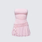 Nasrin Pink Jersey Mini Dress