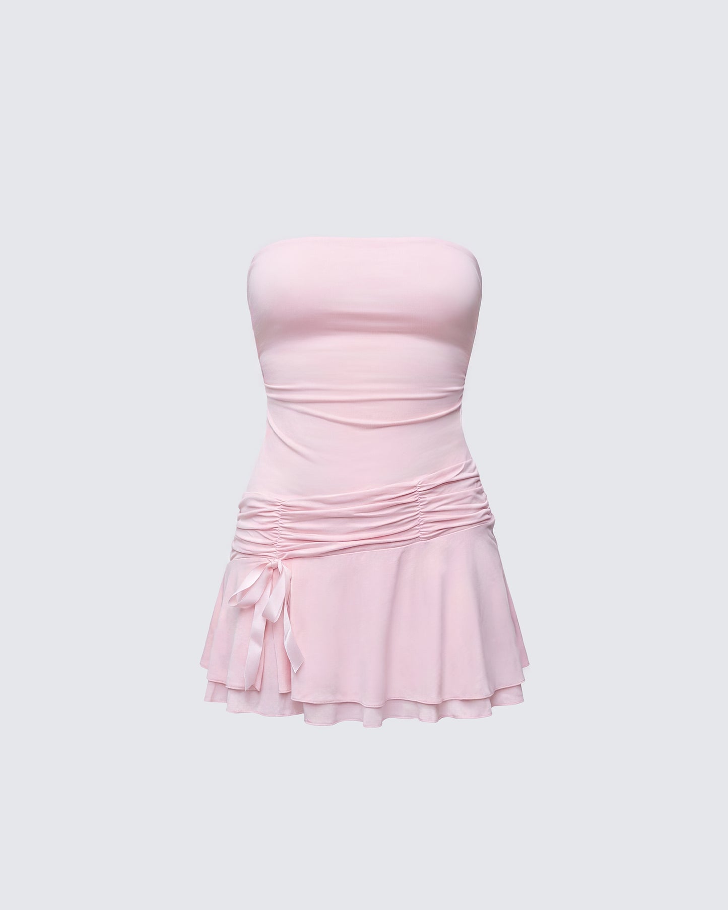 Pink Strapless Mini Dress