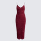 Nix Burgundy Maxi Dress product front