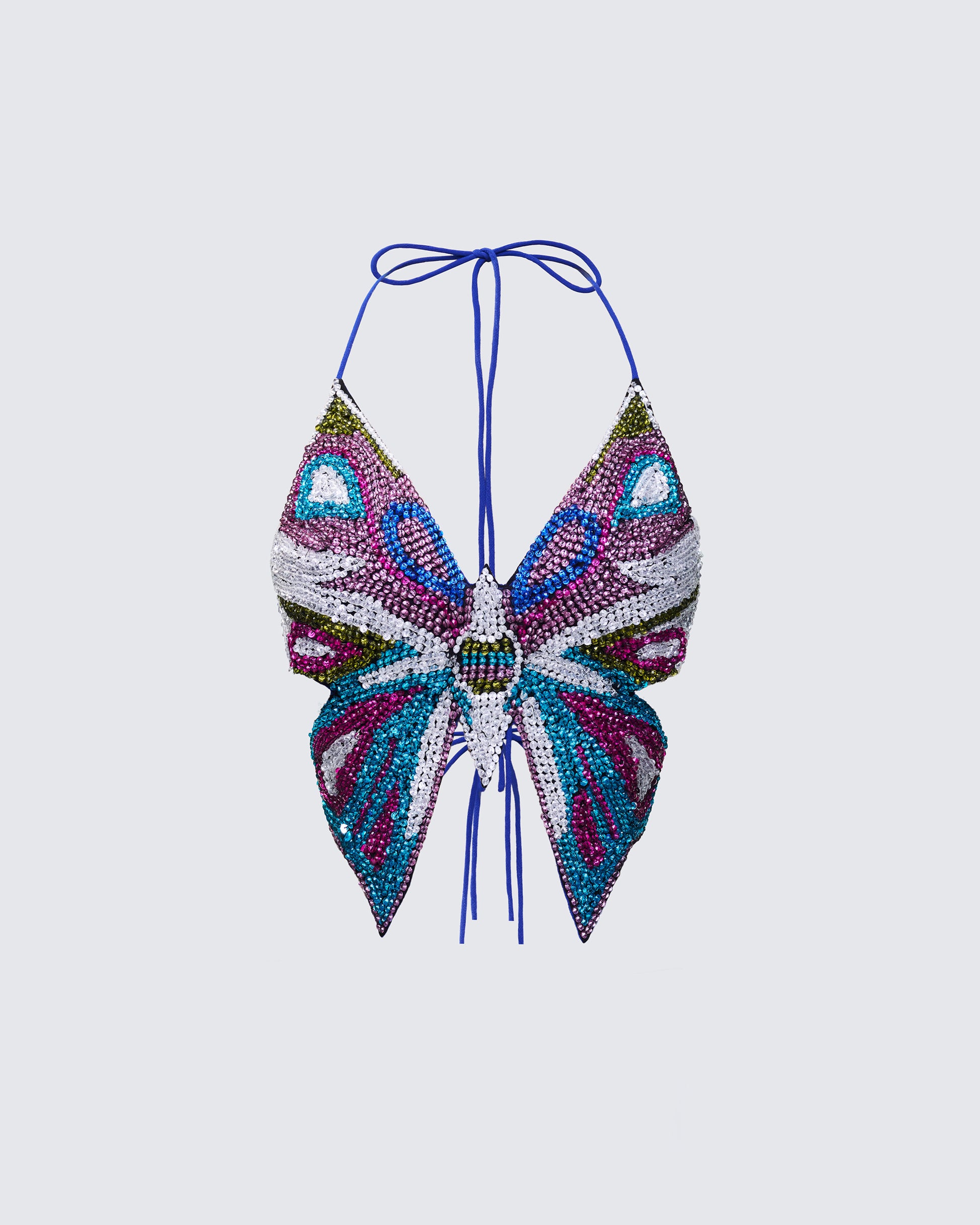 Novie Multi Butterfly Backless Top product front