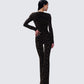 Odessa Black and Gold Metallic Jumpsuit