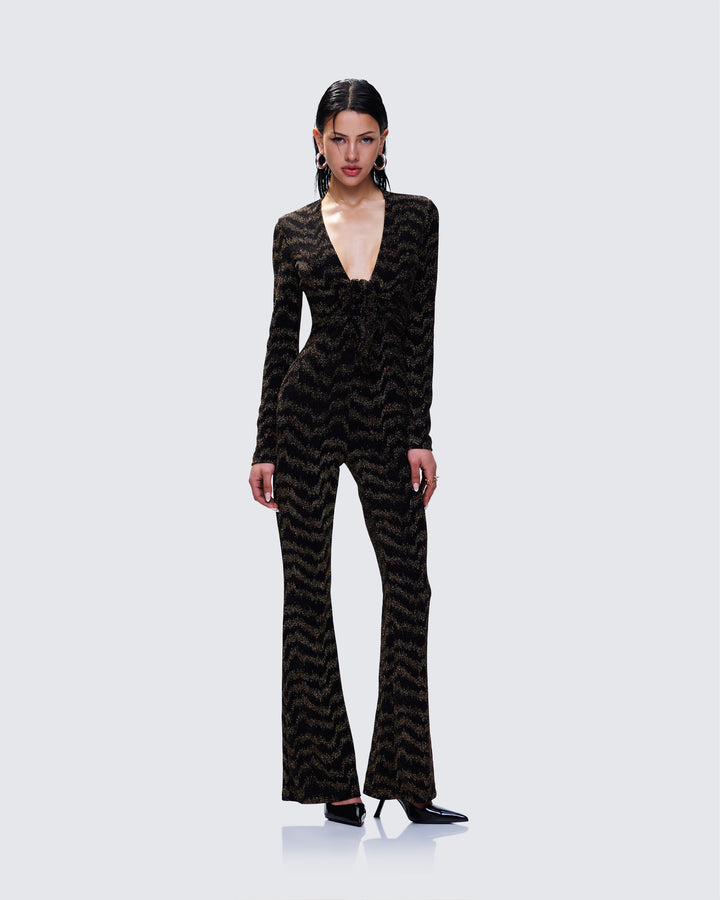 Women's black jumpsuit alternate angle – FINESSE
